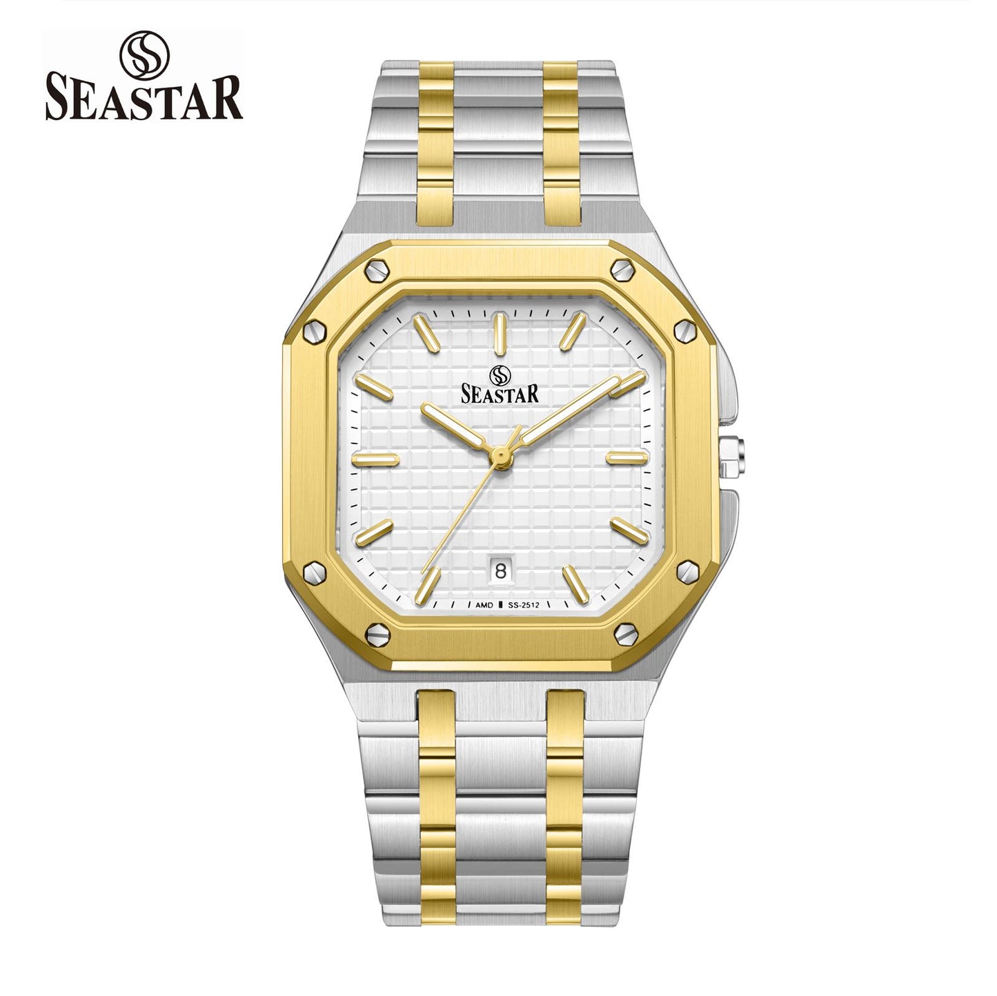 Seastar SS-2512M Japan Movement Premium Stainless Steel Chain Men's Watch - Seastar Watches-Stainless Steel-Seastar Men