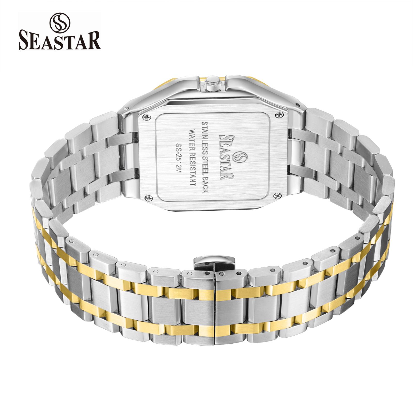 Seastar SS-2512M Japan Movement Premium Stainless Steel Chain Men's Watch - Seastar Watches-Stainless Steel-Seastar Men
