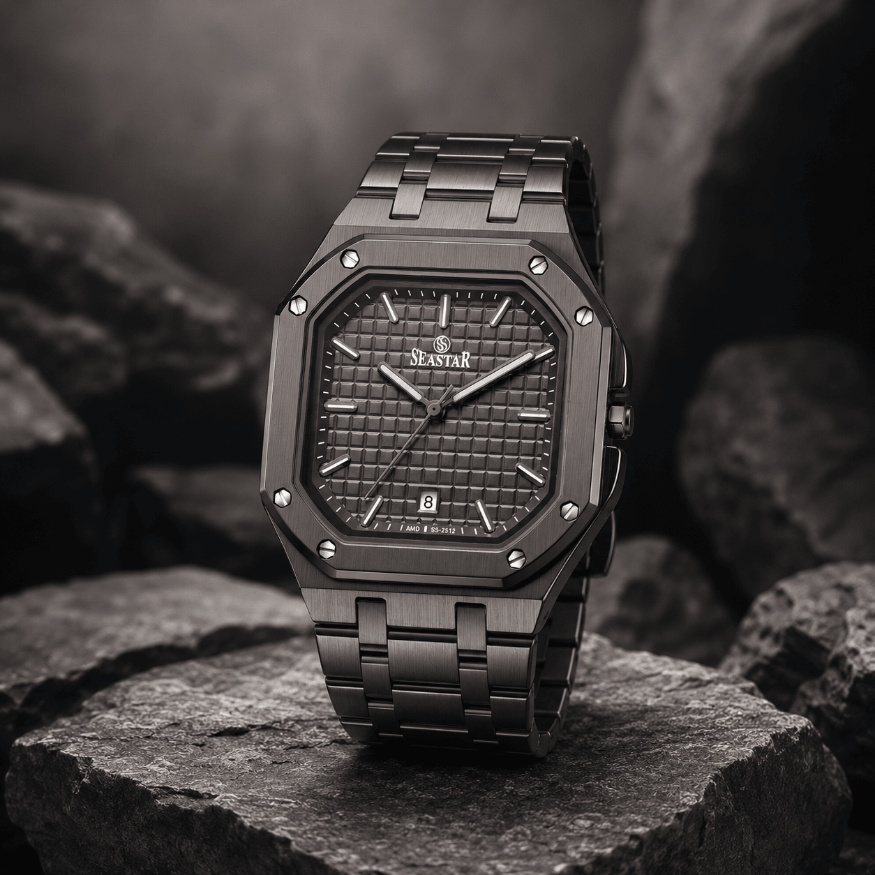 Seastar SS-2512M Japan Movement Premium Stainless Steel Chain Men's Watch - Seastar Watches-Stainless Steel-Seastar Men