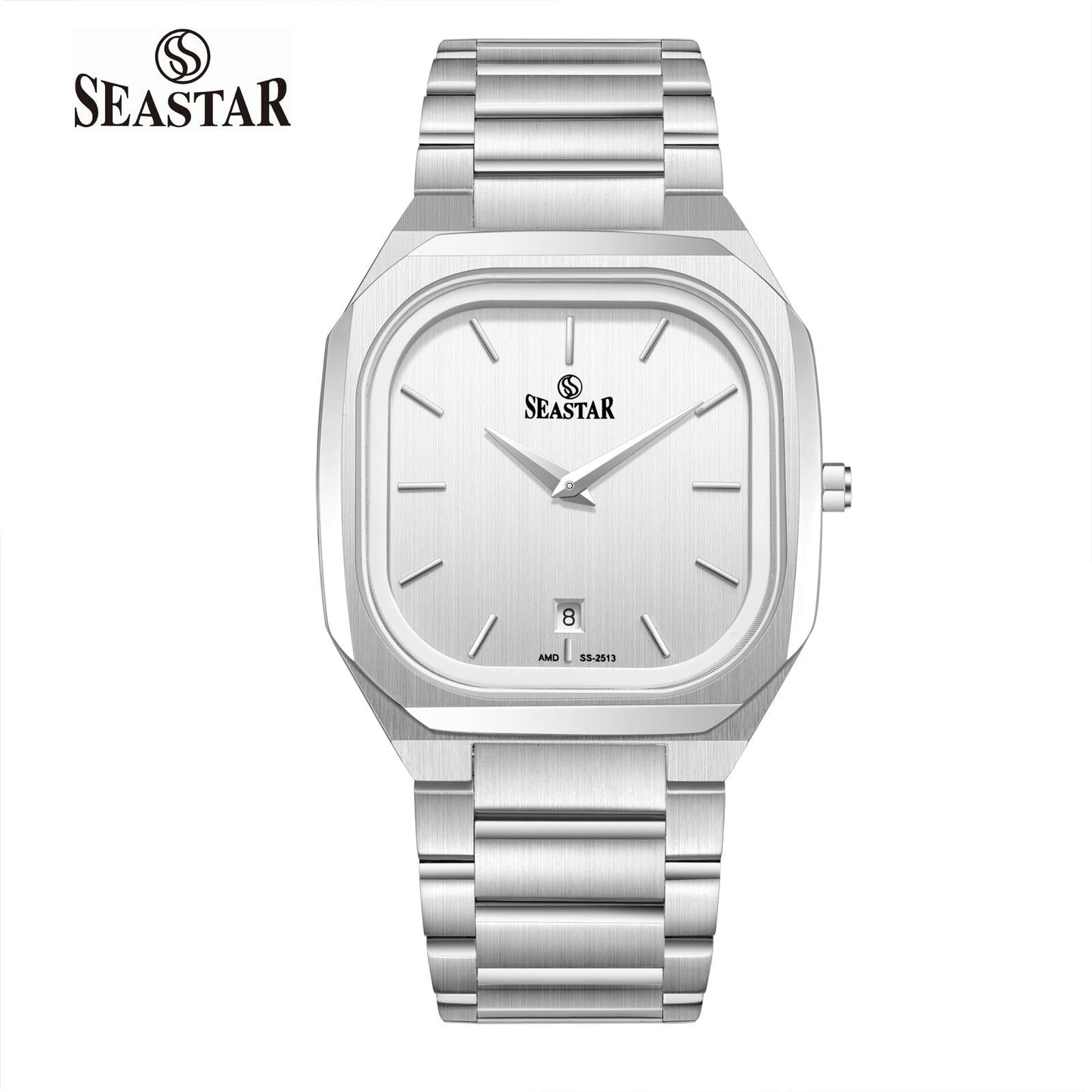 Seastar SS-2513M Premium Japan Movement Stainless Steel Chain Men's Watch - Seastar Watches-Stainless Steel-Seastar Men