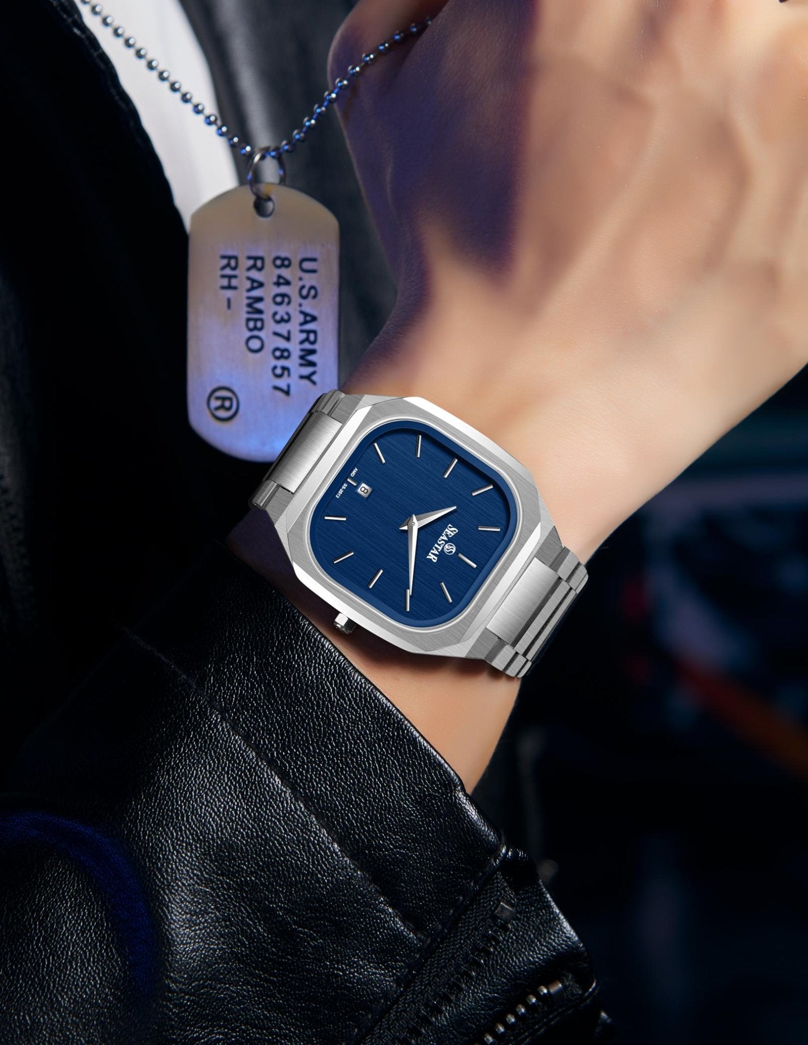 Seastar SS-2513M Premium Japan Movement Stainless Steel Chain Men's Watch - Seastar Watches-Stainless Steel-Seastar Men