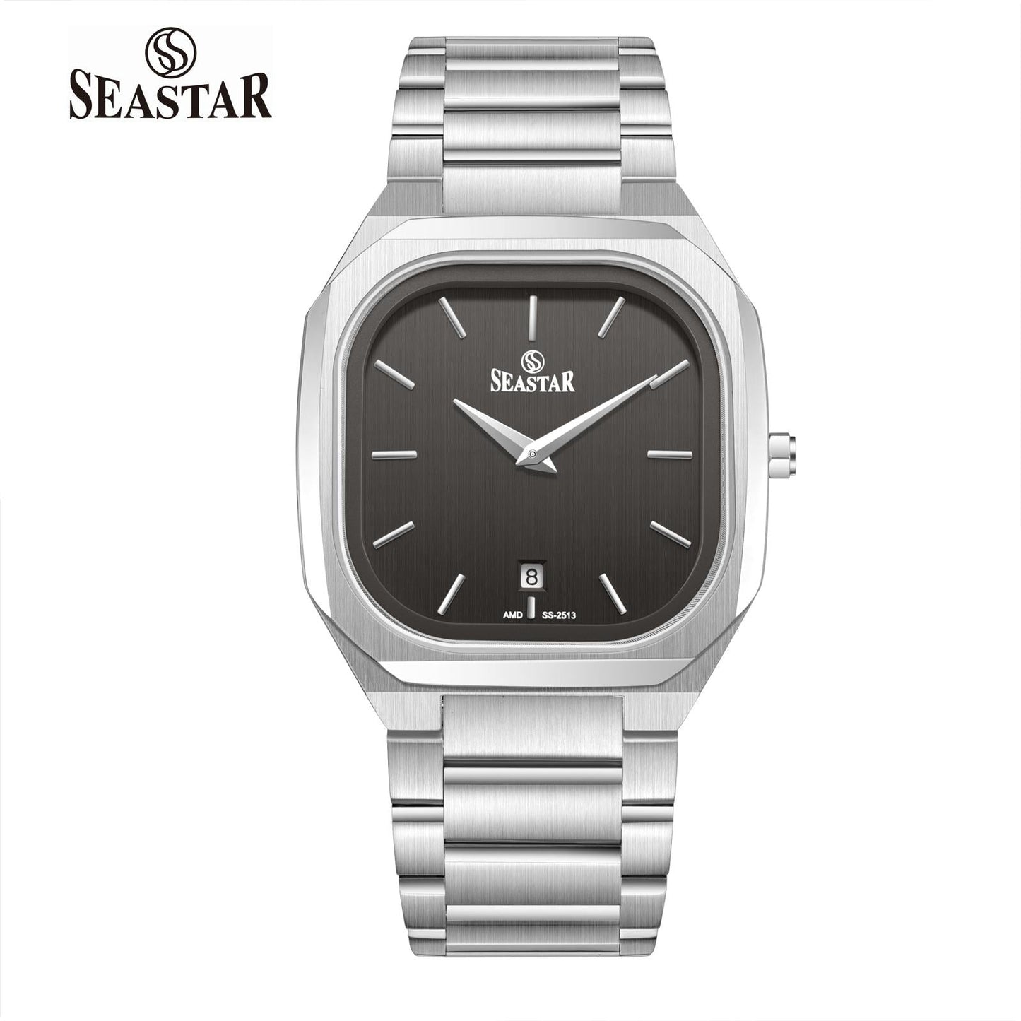 Seastar SS-2513M Premium Japan Movement Stainless Steel Chain Men's Watch - Seastar Watches-Stainless Steel-Seastar Men