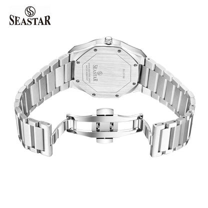Seastar SS-2519M Textured Dial Stainless Steel Men's Watch - Seastar Watches-Stainless Steel-Seastar Men