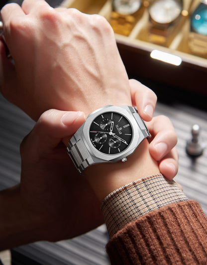 Seastar SS-2624M Men’s Chronograph Stainless Steel Watch - Seastar Watches-Stainless Steel-Seastar Men