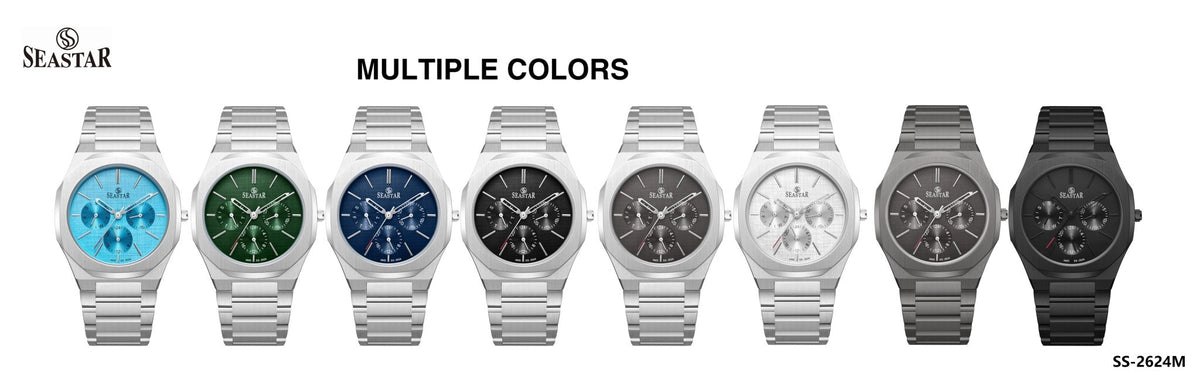 Seastar SS-2624M Men’s Chronograph Stainless Steel Watch - Seastar Watches-Stainless Steel-Seastar Men
