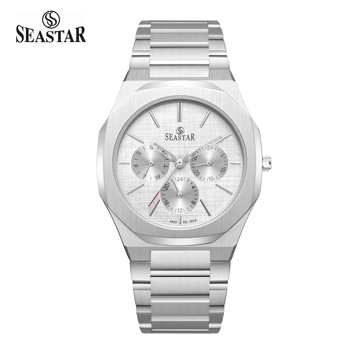 Seastar SS-2624M Men’s Chronograph Stainless Steel Watch - Seastar Watches-Stainless Steel-Seastar Men