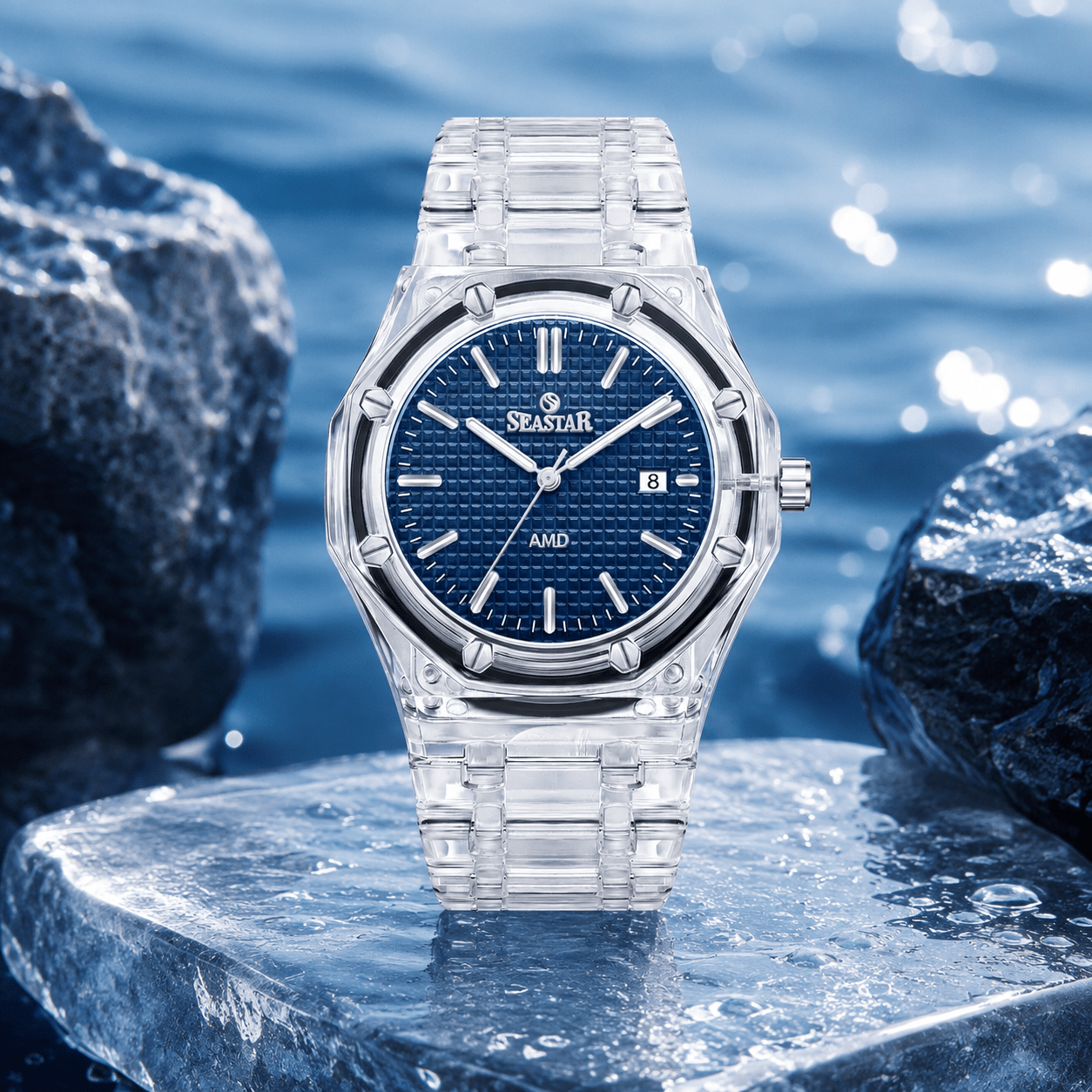 Seastar SS-5888 – Transparent Men’s Watch - Seastar Watches-Sports-Seastar Men