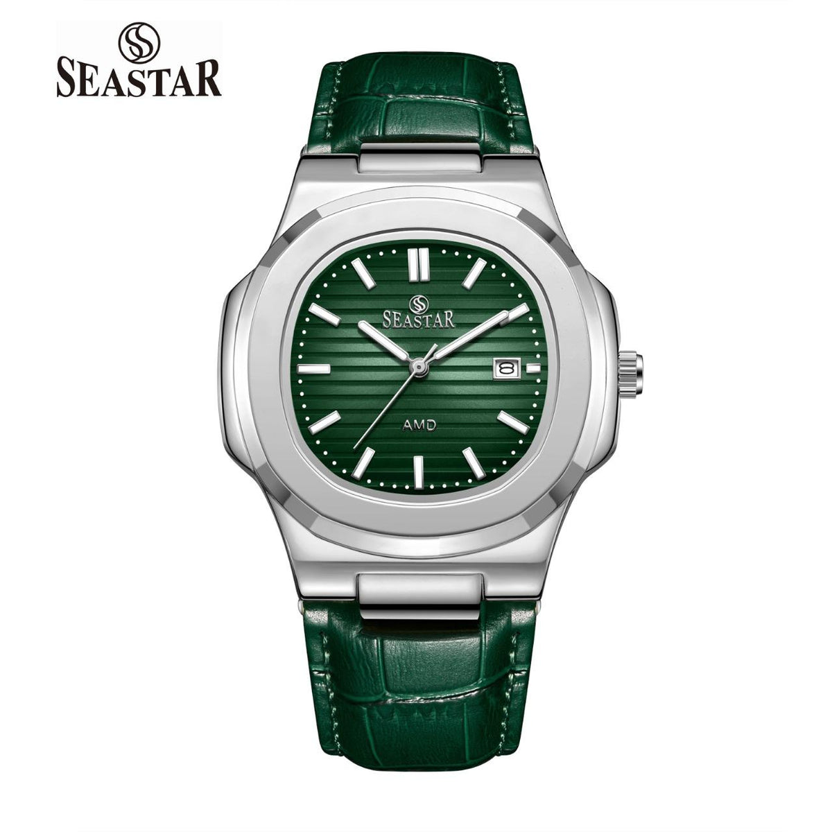 Seastar SS-9489 Men's Leather Strap Analog Watch - Seastar Watches-Leather-Seastar Men