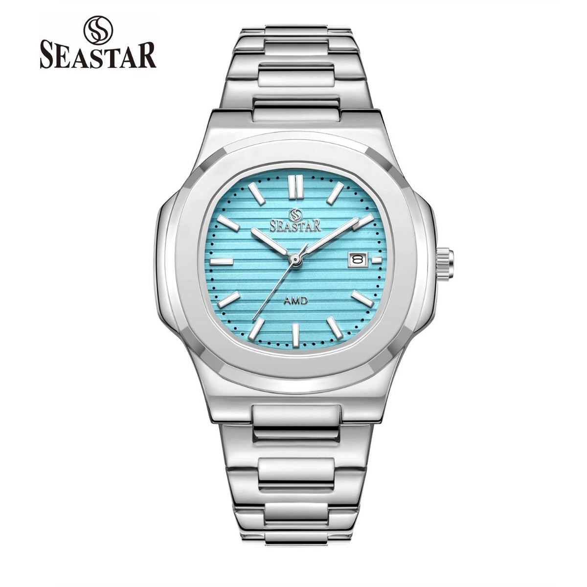 SEASTAR SS-9489 Men's Silver Stainless Steel Luxury Watch - Seastar Watches-Stainless Steel-Seastar Men