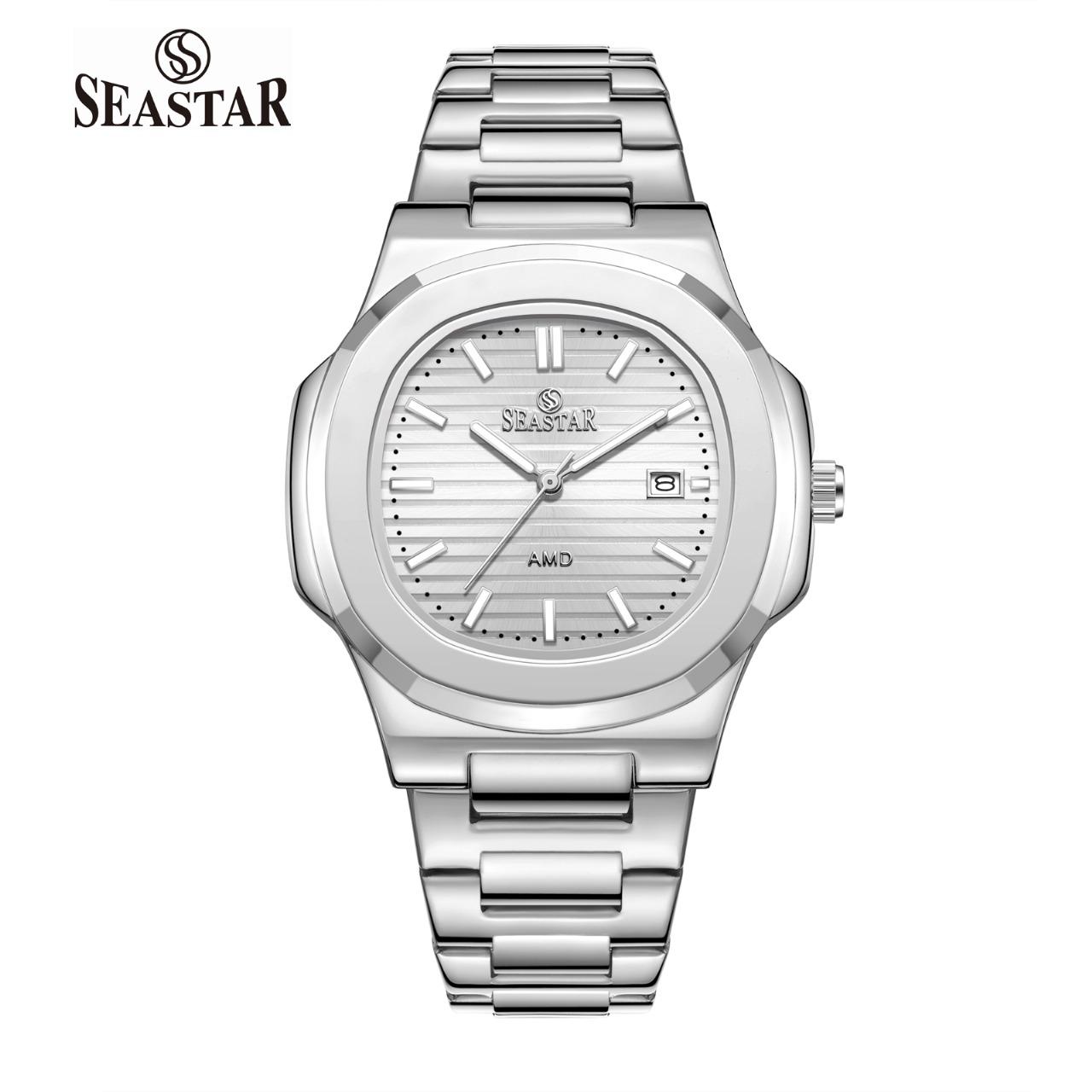 SEASTAR SS-9489 Men's Silver Stainless Steel Luxury Watch - Seastar Watches-Stainless Steel-Seastar Men