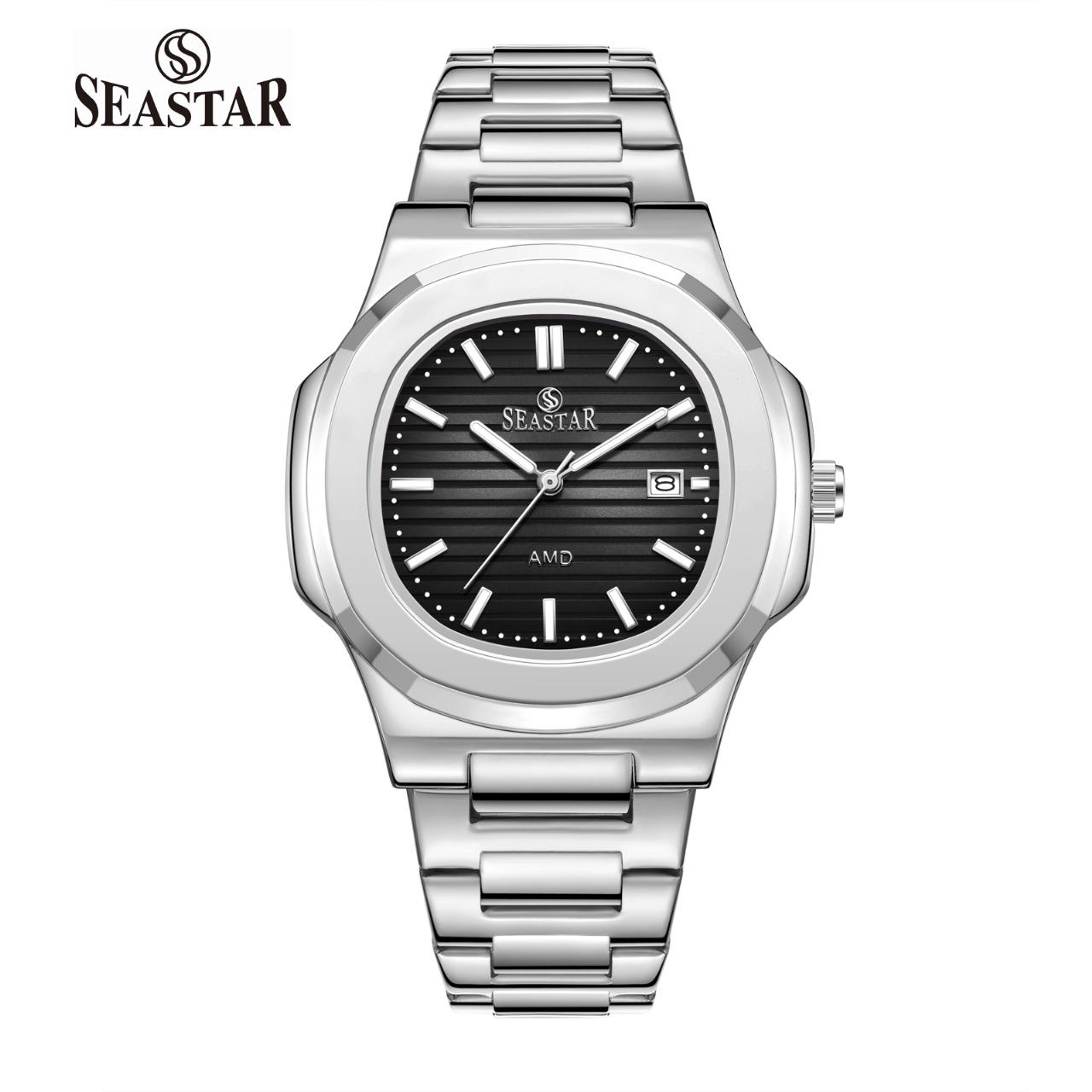 SEASTAR SS-9489 Men's Silver Stainless Steel Luxury Watch - Seastar Watches-Stainless Steel-Seastar Men