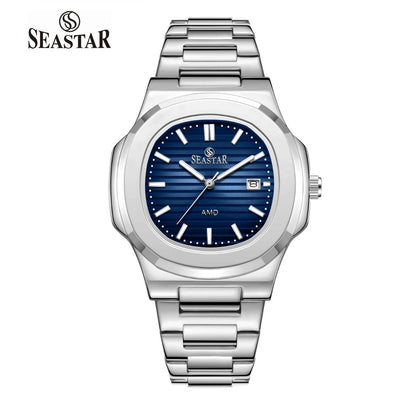 SEASTAR SS-9489 Men's Silver Stainless Steel Luxury Watch - Seastar Watches-Stainless Steel-Seastar Men