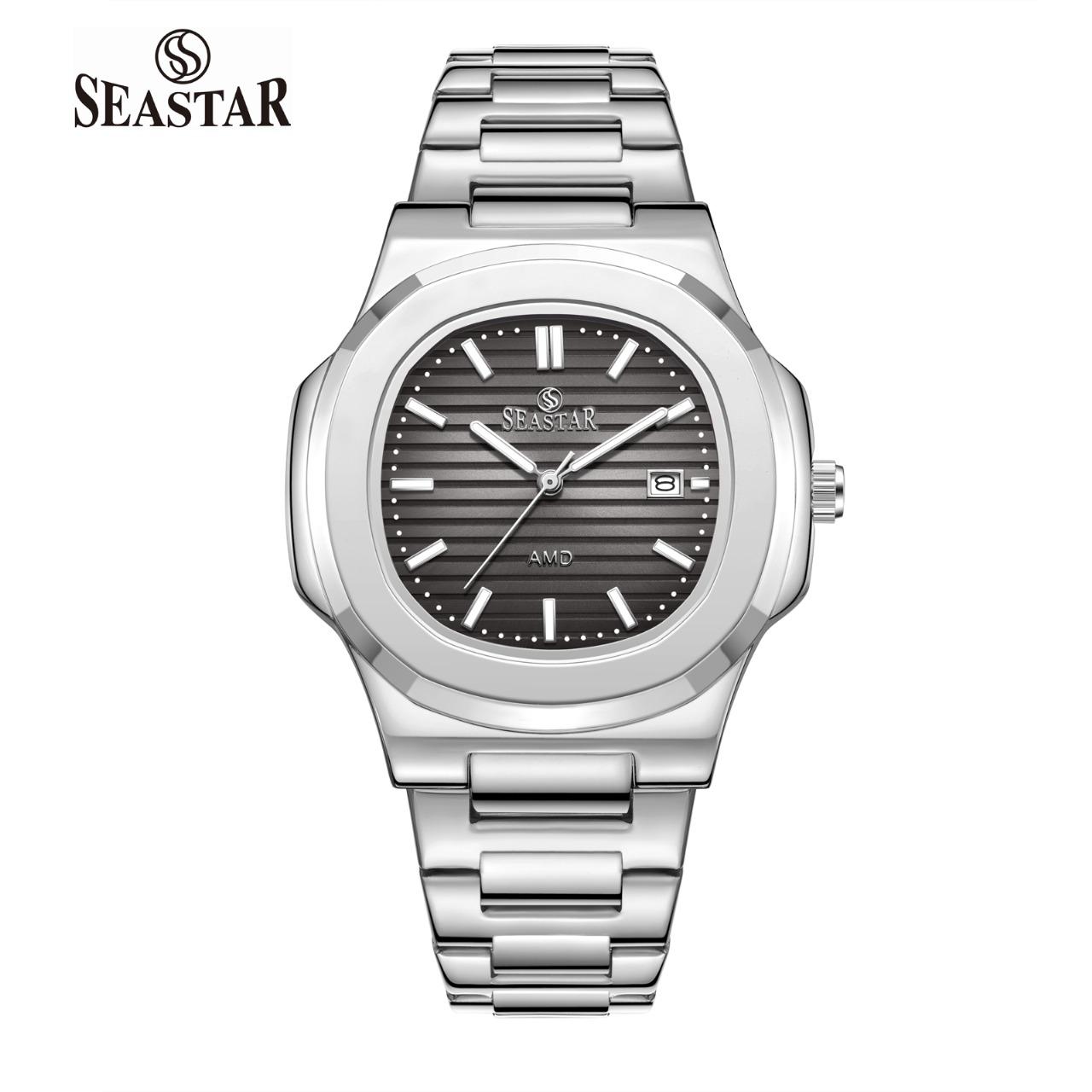 SEASTAR SS-9489 Men's Silver Stainless Steel Luxury Watch - Seastar Watches-Stainless Steel-Seastar Men
