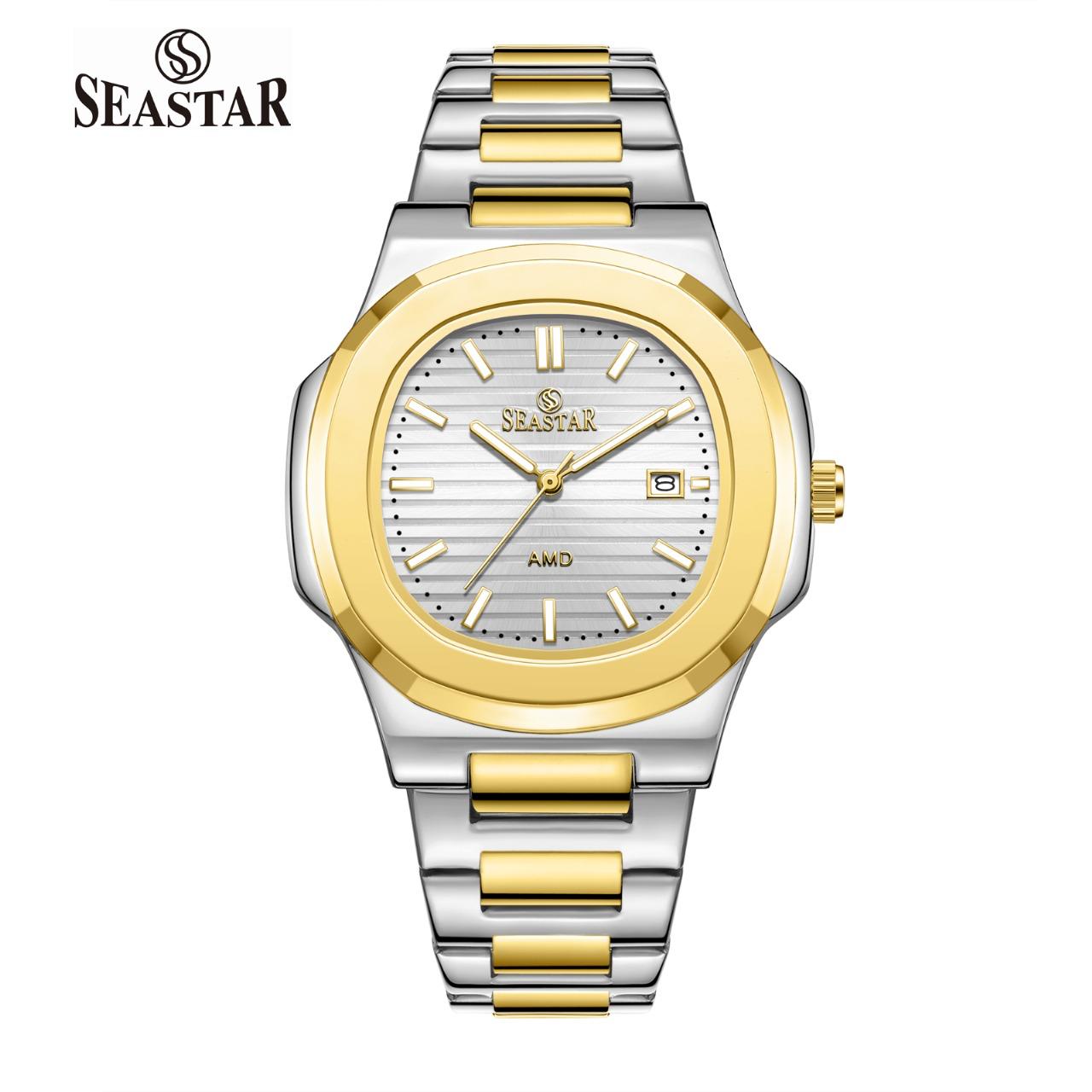 SEASTAR SS-9489 Men's Two Tone Stainless Steel Luxury Watch - Seastar Watches-Stainless Steel-Seastar Men