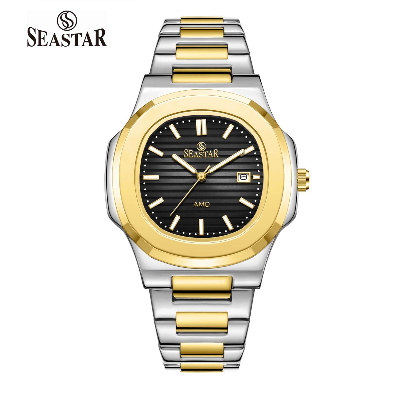 SEASTAR SS-9489 Men's Two Tone Stainless Steel Luxury Watch - Seastar Watches-Stainless Steel-Seastar Men