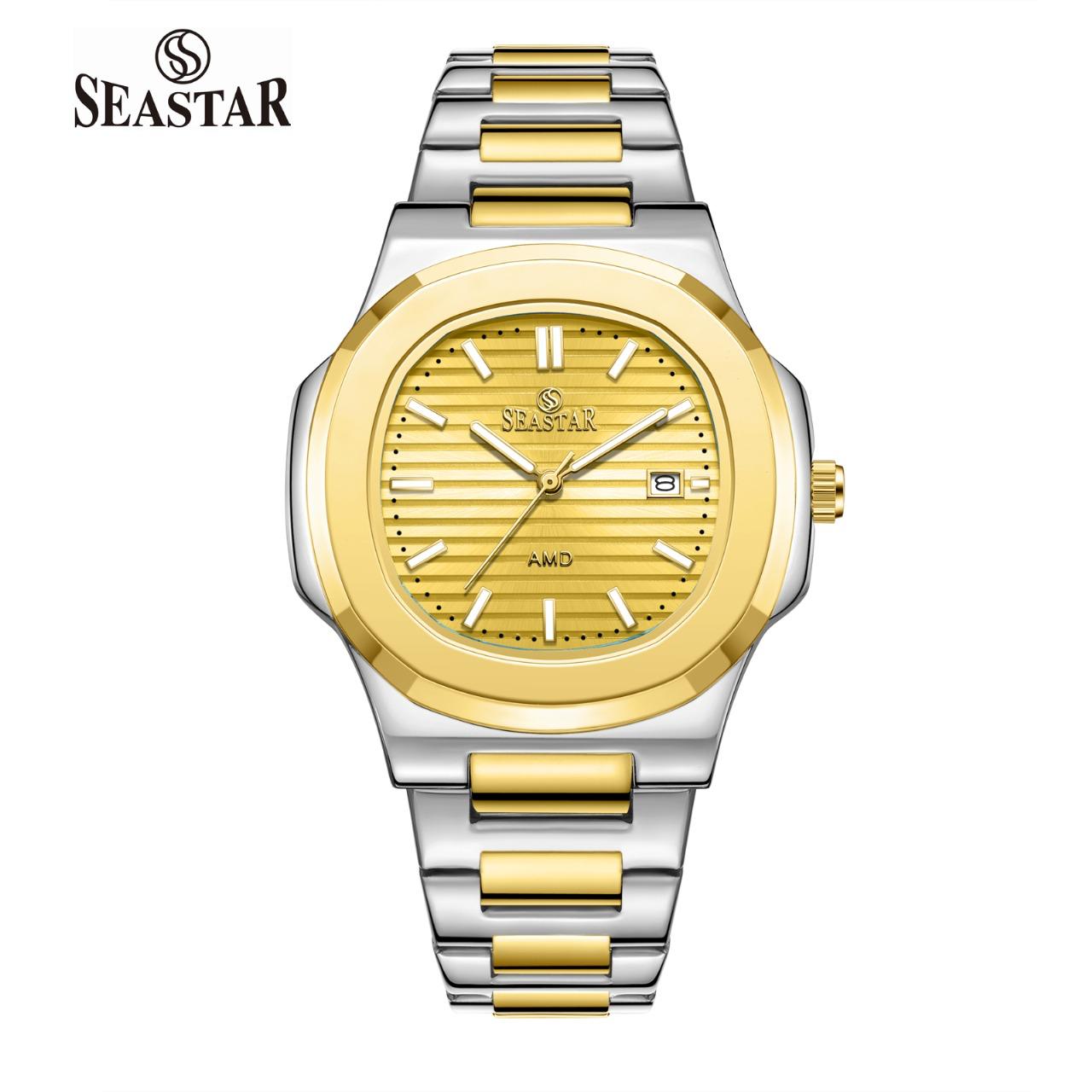 SEASTAR SS-9489 Men's Two Tone Stainless Steel Luxury Watch - Seastar Watches-Stainless Steel-Seastar Men