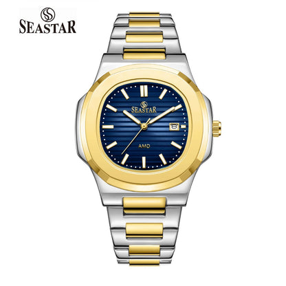 SEASTAR SS-9489 Men's Two Tone Stainless Steel Luxury Watch - Seastar Watches-Stainless Steel-Seastar Men