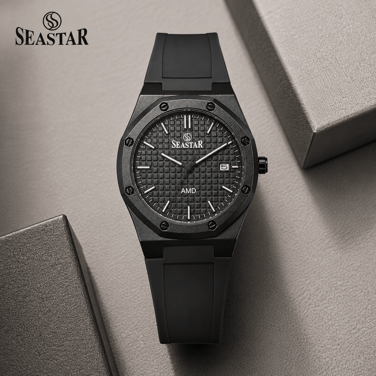 SS 2444M Silicone Straps Men's Sports Watch - Seastar Watches-Seastar Watches-