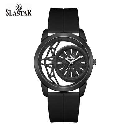 SS-2462M Semi-Skeleton Men's Premium Silicone Straps - Seastar Watches-Sports-Seastar Men