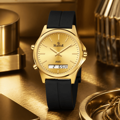 SS-2481M Dual-Display Sport Watch | Premium Silicone Strap Edition - Seastar Watches-Sports-Seastar Men