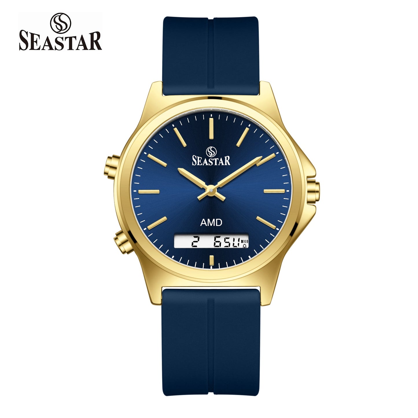 SS-2481M Dual-Display Sport Watch | Premium Silicone Strap Edition - Seastar Watches-Sports-Seastar Men