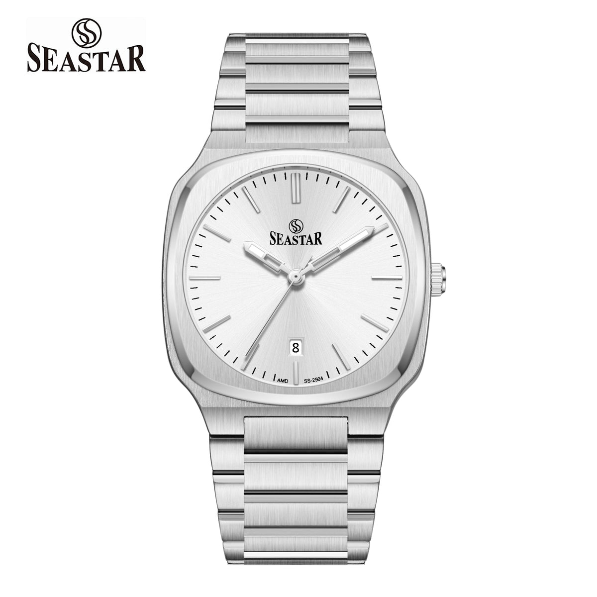 SS-2504M Stainless Steel Edition Chain & Sunray Dial Men's Watch - Seastar Watches-Stainless Steel-Seastar Men