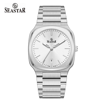SS-2504M Stainless Steel Edition Chain & Sunray Dial Men's Watch - Seastar Watches-Stainless Steel-Seastar Men