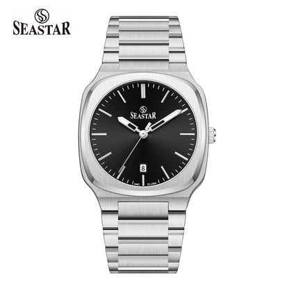 SS-2504M Stainless Steel Edition Chain & Sunray Dial Men's Watch - Seastar Watches-Stainless Steel-Seastar Men
