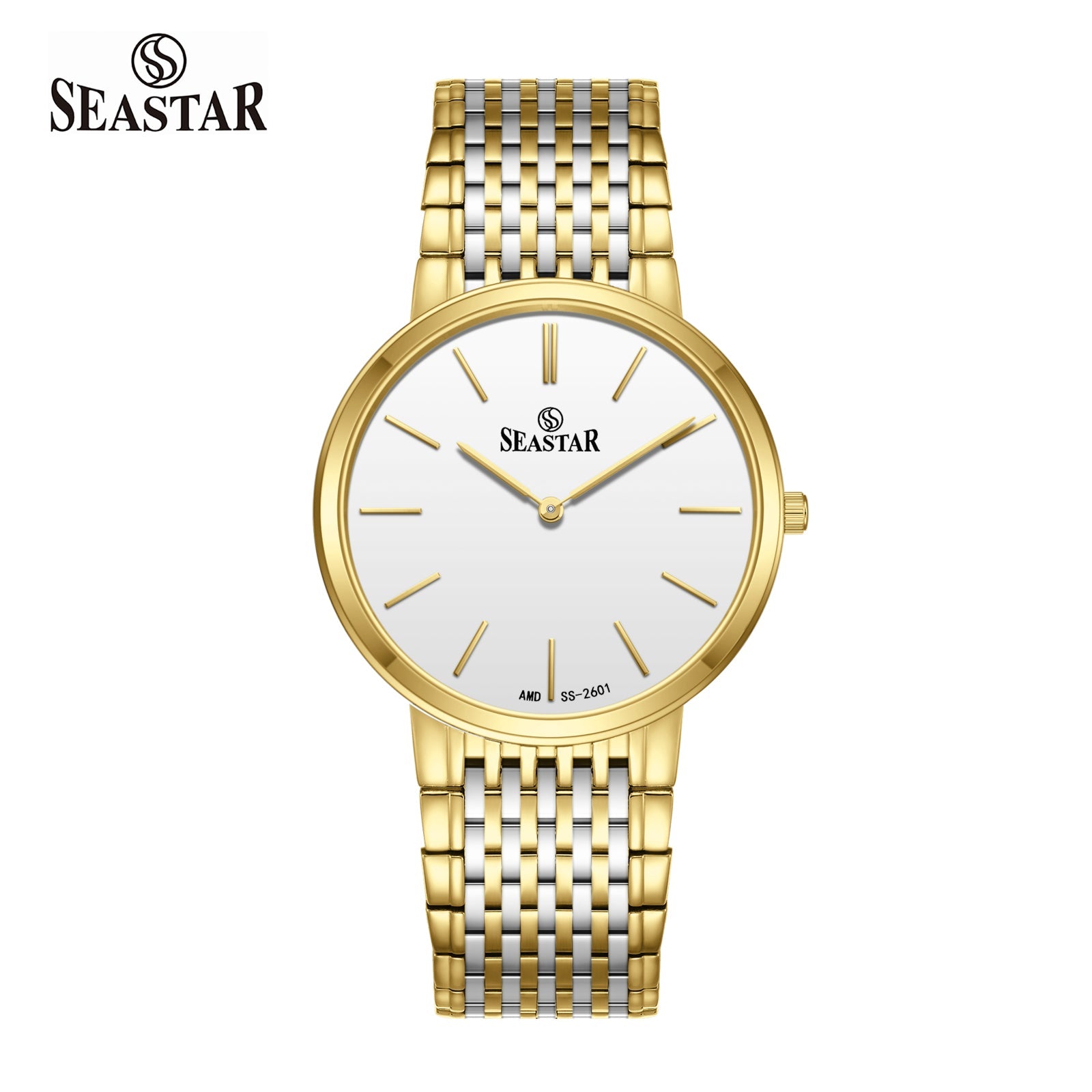 SS-2601M Ultra-Slim Men's Steel - Seastar Watches-Stainless Steel-Seastar Men