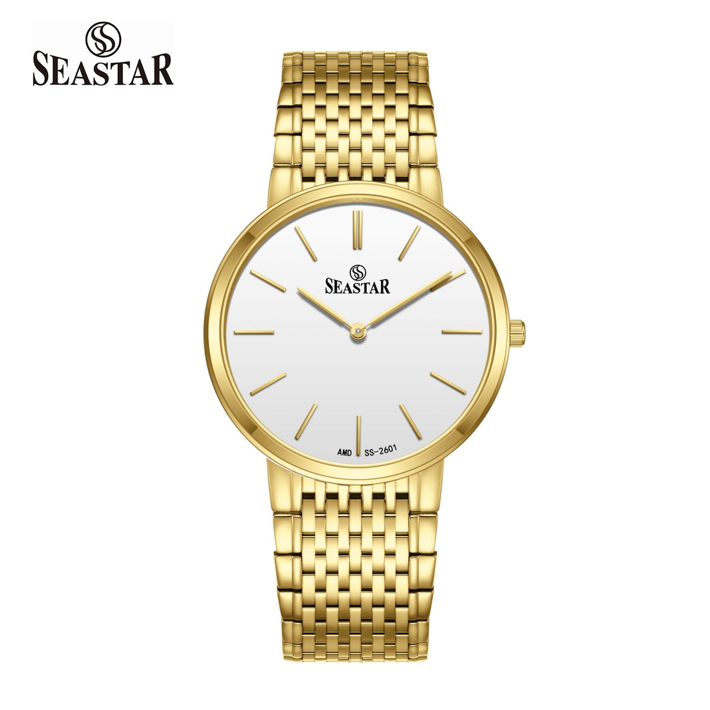 SS-2601M Ultra-Slim Men's Steel - Seastar Watches-Stainless Steel-Seastar Men