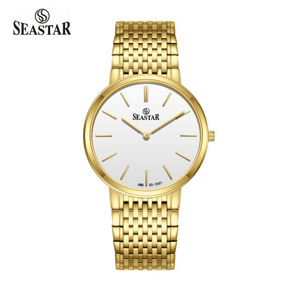 SS-2601M Ultra-Slim Men's Steel - Seastar Watches-Stainless Steel-Seastar Men