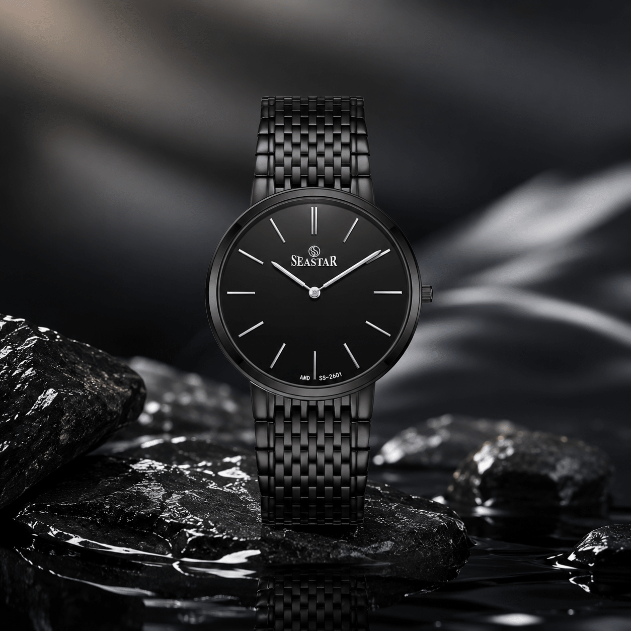 SS-2601M Ultra-Slim Men's Steel - Seastar Watches-Stainless Steel-Seastar Men