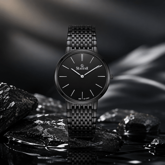SS-2601M Ultra-Slim Men's Steel - Seastar Watches-Stainless Steel-Seastar Men