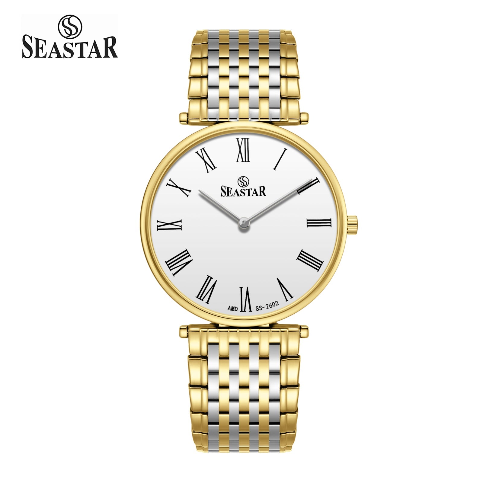 SS-2602M Roman Classic Men's Steel - Seastar Watches-Stainless Steel-Seastar Men