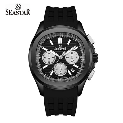 SS-2617M Luxury Sport Chronograph Premium Silicone Straps Men's Watch - Seastar Watches-Sports-Seastar Men
