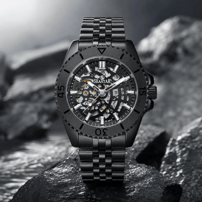 SS-2619M Automatic Skeleton Men's Stainless Steel - Seastar Watches-Stainless Steel-Seastar Men