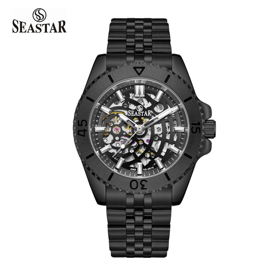 SS-2619M Automatic Skeleton Men's Stainless Steel - Seastar Watches-Stainless Steel-Seastar Men