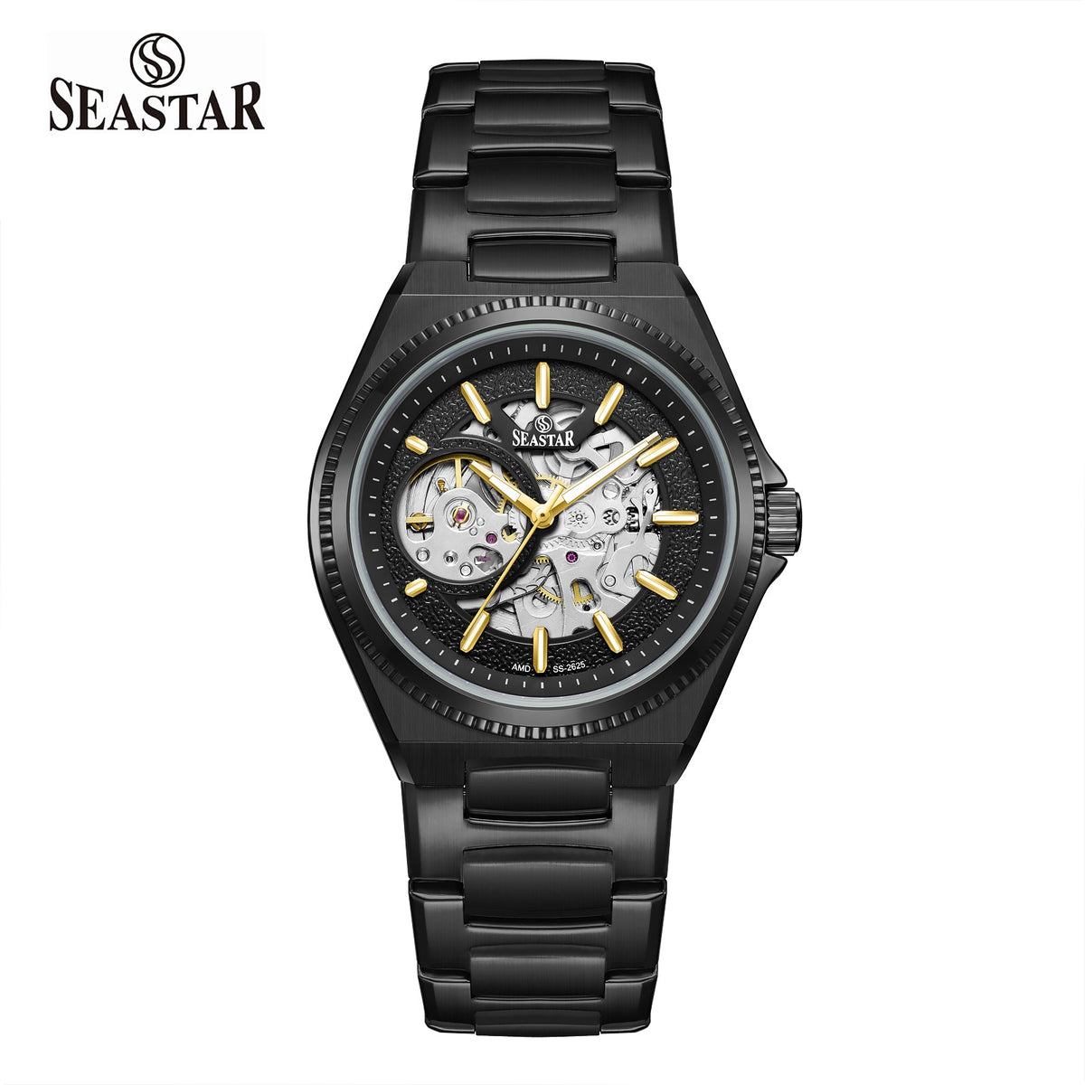 SS-2625 Automatic Mechanical Skeleton Stainless Steel Men’s Watch - Seastar Watches-Seastar Watches-
