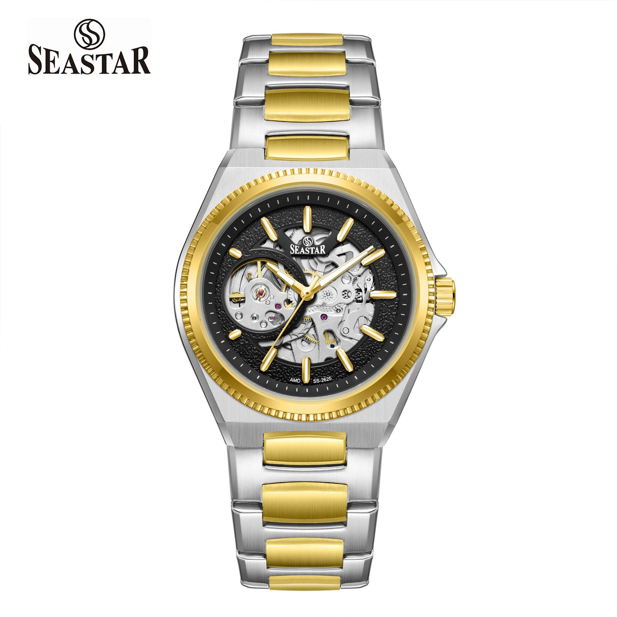 SS-2625 Automatic Mechanical Skeleton Stainless Steel Men’s Watch - Seastar Watches-Seastar Watches-