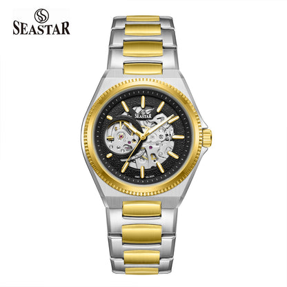 SS-2625 Automatic Mechanical Skeleton Stainless Steel Men’s Watch - Seastar Watches-Seastar Watches-
