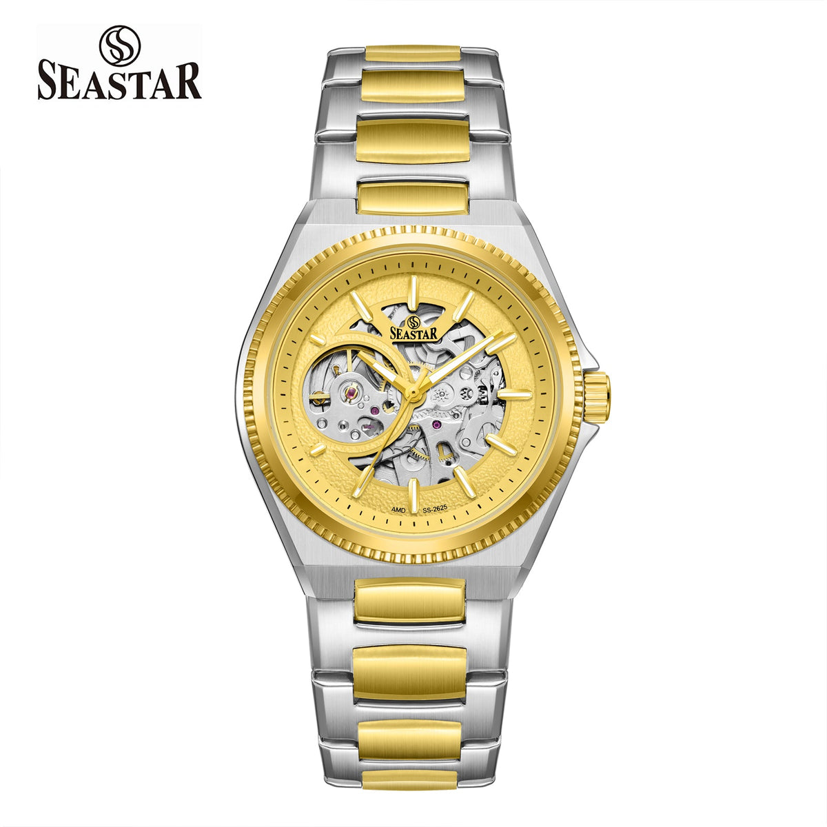 SS-2625 Automatic Mechanical Skeleton Stainless Steel Men’s Watch - Seastar Watches-Seastar Watches-