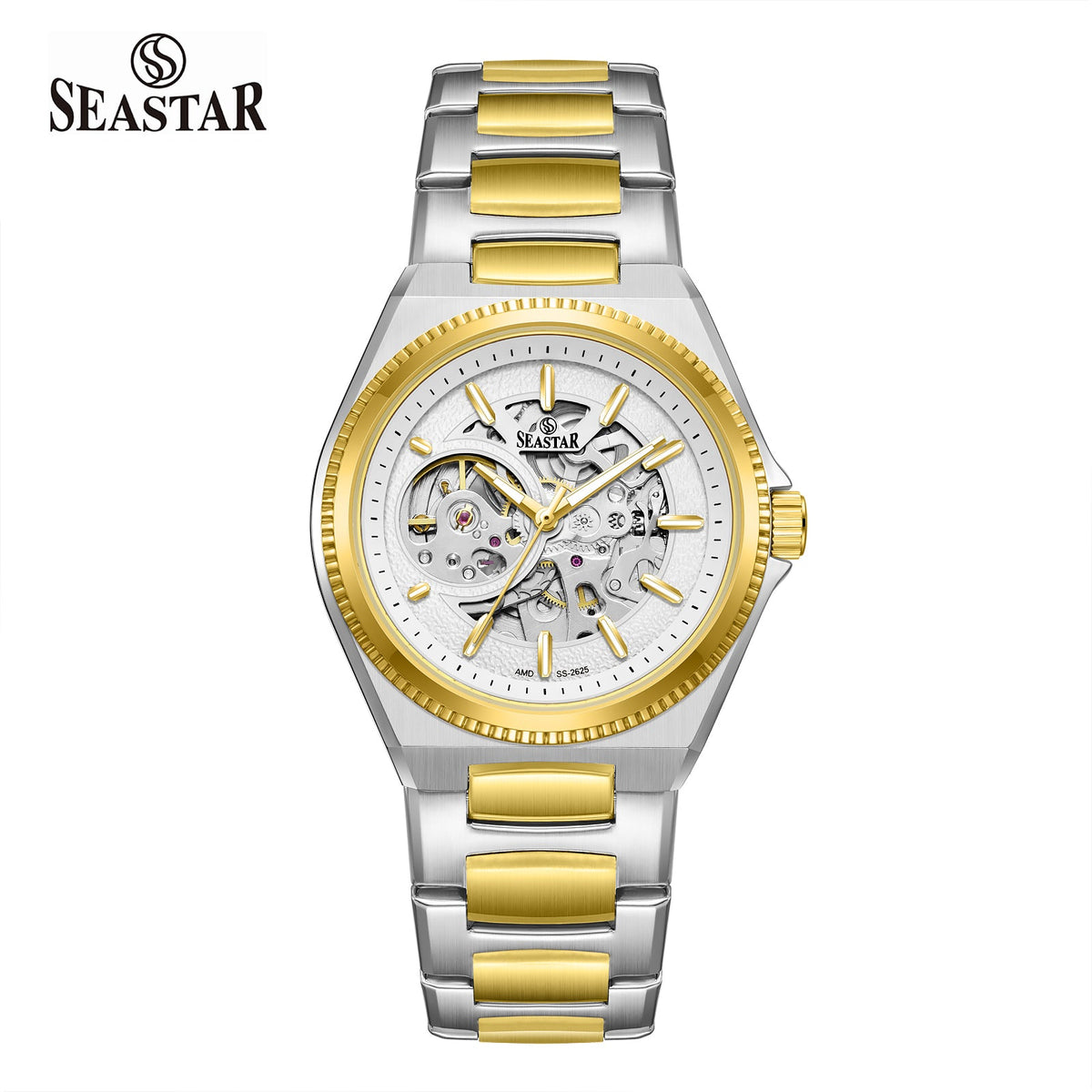 SS-2625 Automatic Mechanical Skeleton Stainless Steel Men’s Watch - Seastar Watches-Seastar Watches-