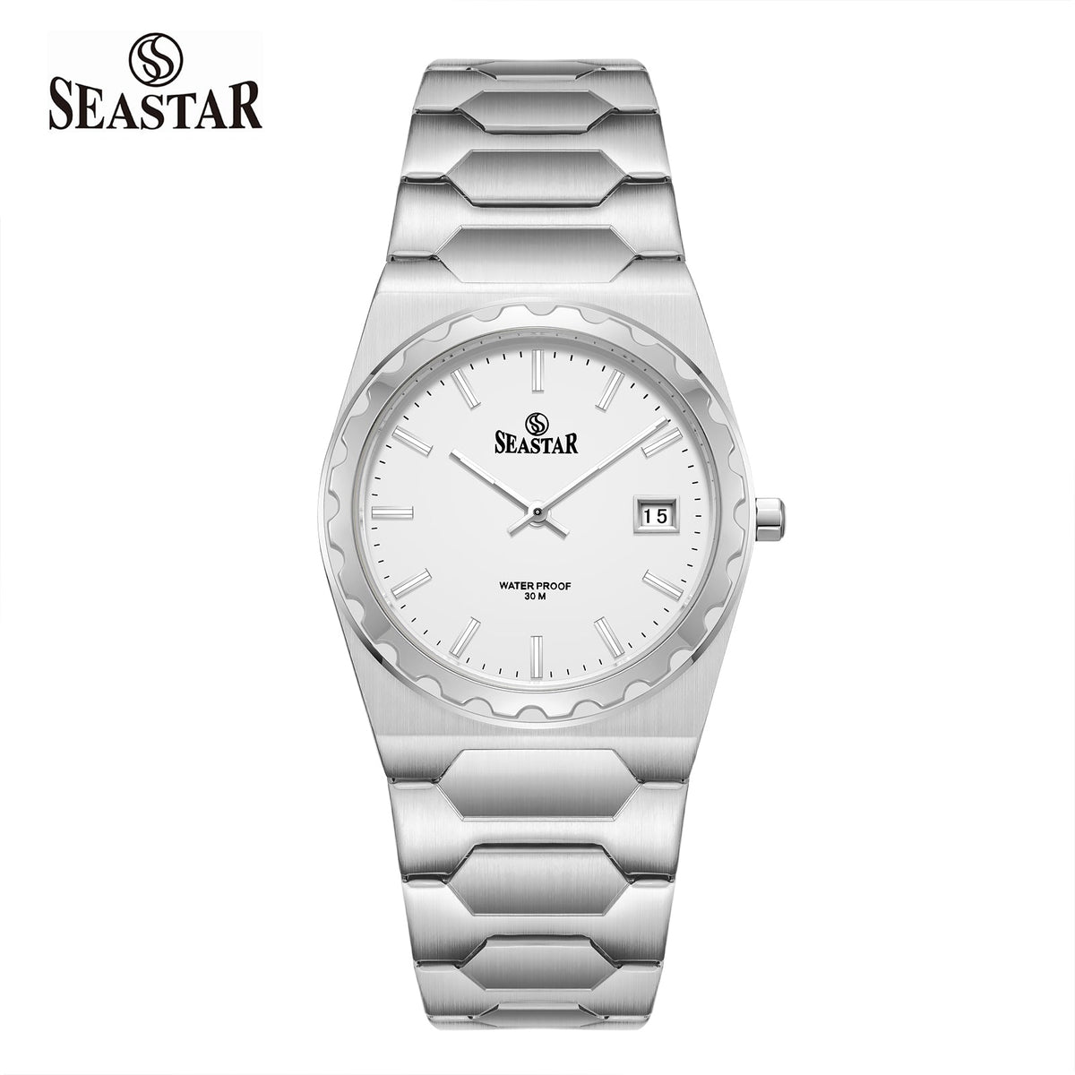 SS-2635 Men’s Stainless Steel Date Watch - Seastar Watches-Seastar Watches-