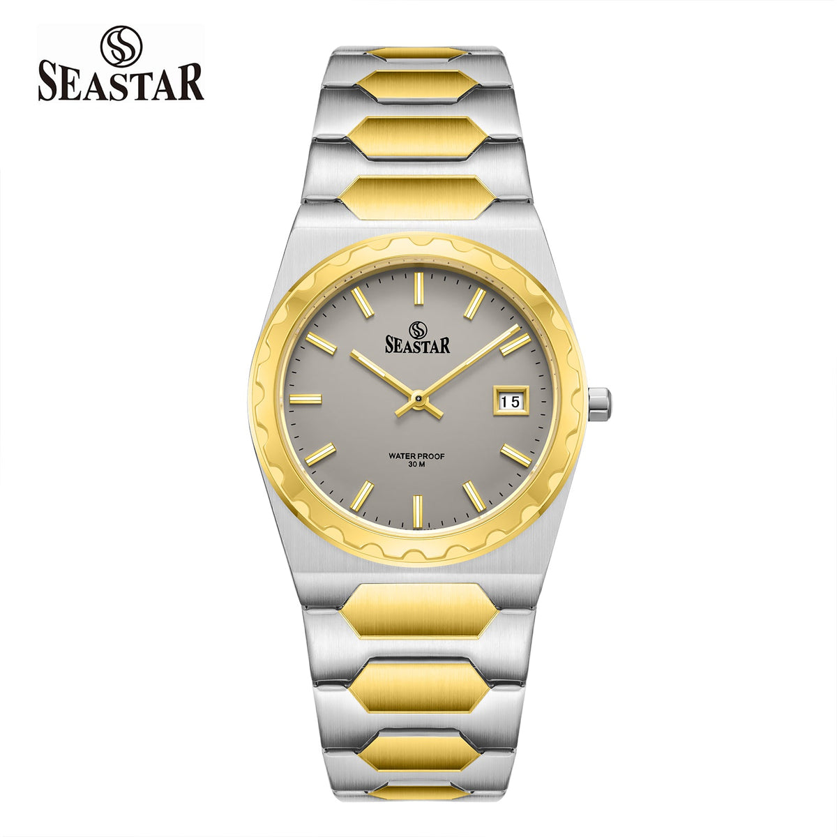 SS-2635 Men’s Stainless Steel Date Watch - Seastar Watches-Seastar Watches-