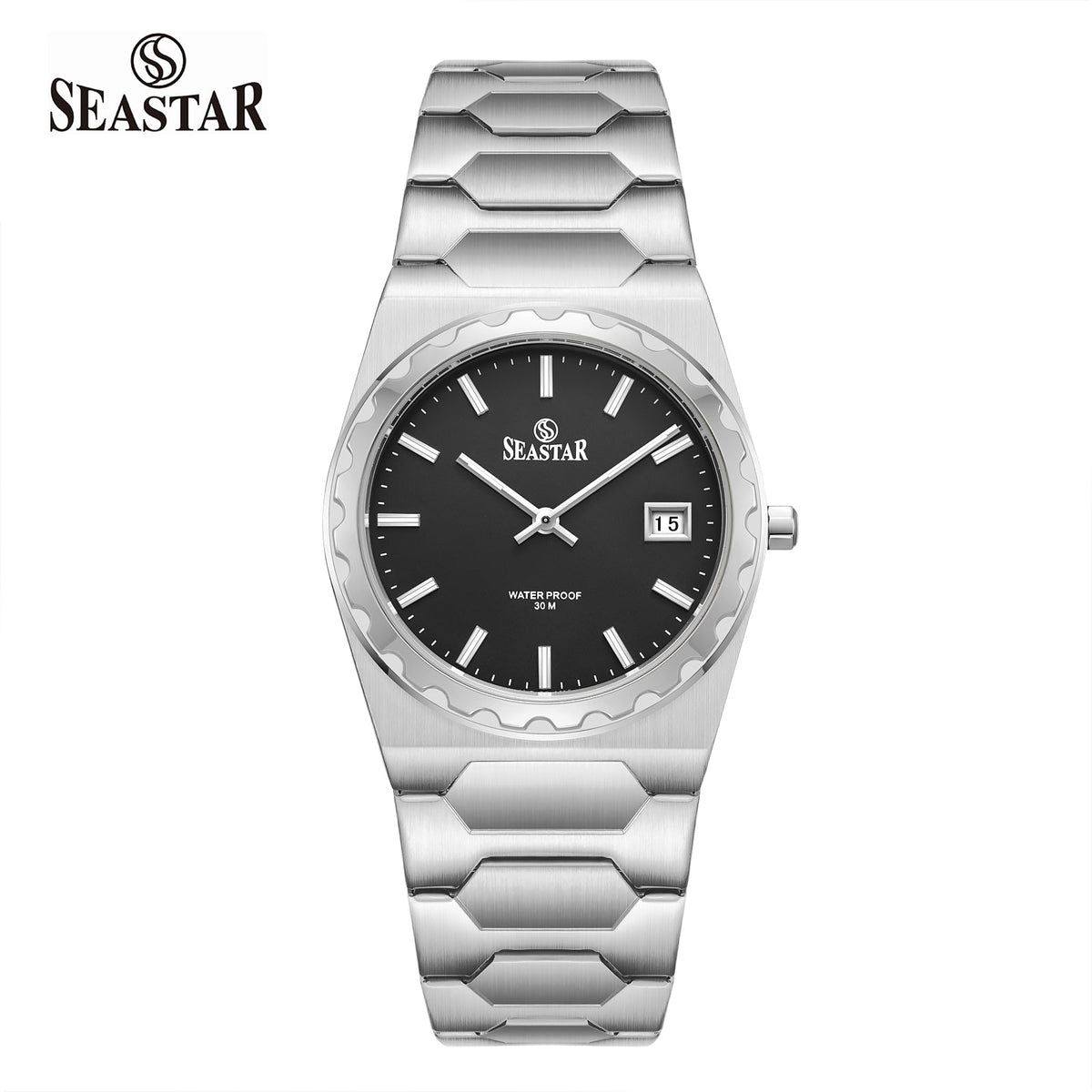 SS-2635 Men’s Stainless Steel Date Watch - Seastar Watches-Seastar Watches-