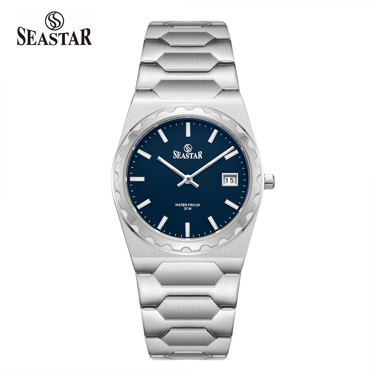 SS-2635 Men’s Stainless Steel Date Watch - Seastar Watches-Seastar Watches-