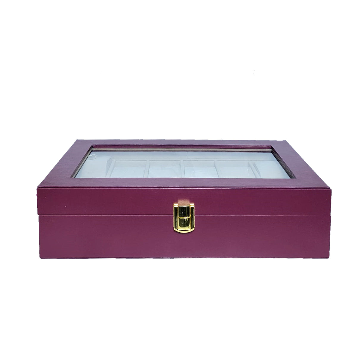 Black PU Leather Display Collection Storage 12 Grids Watch Organizer Box